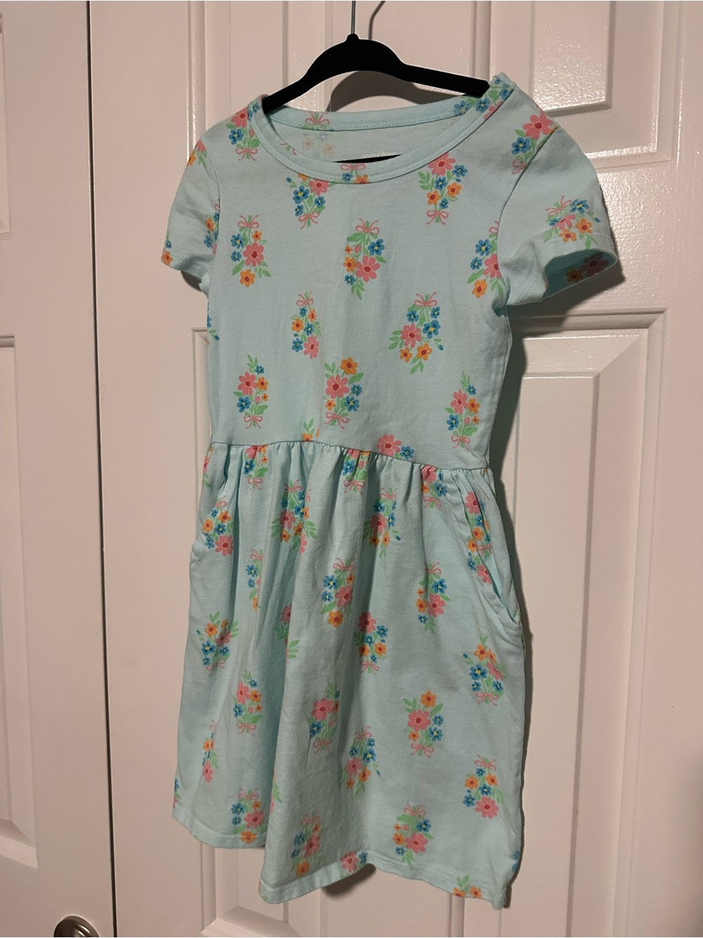 jumping beans Light Blue Floral Short Sleeve Dress